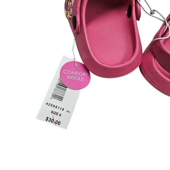Pink Unicorn Kids Clogs With Comfort‎ Insole Adjustable Strap Slip On Whimsical - Picture 4 of 9